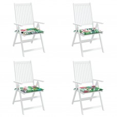 Dārza krēslu matrači, 4 gab., krāsaini, 40x40x3 cm, audums