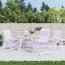 Dārza krēslu matrači, 4 gab., 40x40x3 cm, rozā, audums
