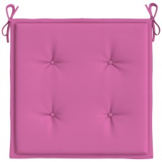 Dārza krēslu matrači, 6 gab., 40x40x3 cm, rozā, audums