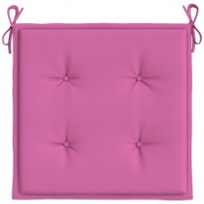Dārza krēslu matrači, 4 gab., 50x50x3 cm, audums, rozā