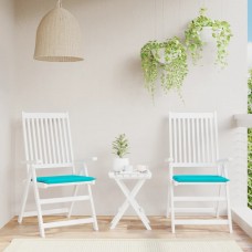 Dārza krēslu spilveni, 2 gab., 50x50x3 cm, audums, tirkīzzili