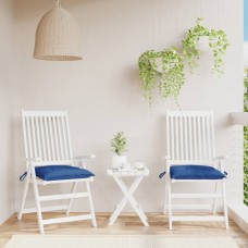 Dārza krēslu spilveni, 2 gab., zili, 40x40x7 cm, audums