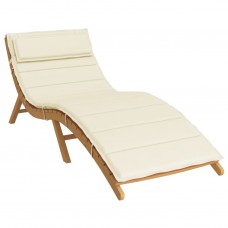 Sauļošanās krēsla matracis, 180x60x3 cm, audums, krēmkrāsas