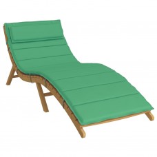 Sauļošanās krēsla matracis, 180x60x3 cm, audums, zaļš