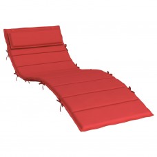 Sauļošanās krēsla matracis, 180x60x3 cm, audums, sarkans