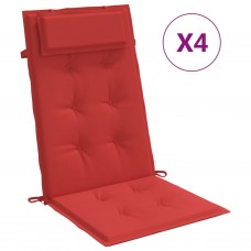 Dārza krēslu spilveni, 4 gab., sarkans oksforda audums