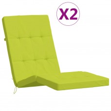 Dārza krēslu spilveni, 2 gab., oksforda audums, spilgti zaļi