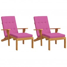 Dārza krēslu spilveni, 2 gab., oksforda audums, rozā