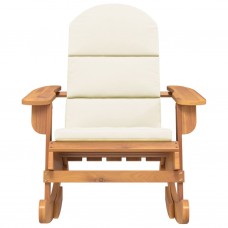 Šūpuļkrēsls ar matraci, akācijas masīvkoks