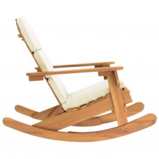 Šūpuļkrēsls ar matraci, akācijas masīvkoks