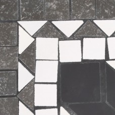 Saulessarga pamatne, 12 kg, kvadrāta forma, melna ar baltu