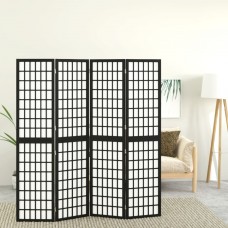 Aizslietnis, 4 paneļi, salokāms, 160x170cm, japāņu stils, melns