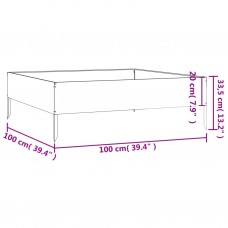 Augstā dārza puķu kaste, 100x100x33,5 cm, tērauds, rūsas efekts