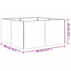 Dārza puķu kaste, 80x40x80 cm, tērauds ar rūsas efektu