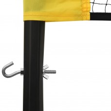 Badmintona tīkls, dzeltens un melns, 600x155 cm, pe audums