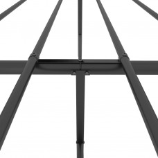 Gultas rāmis ar galvgali un kājgali, melns metāls, 160x200 cm