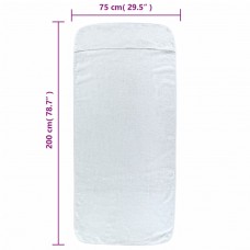 Pludmales dvieļi, 2 gab., 75x200 cm, audums, 400 g/m2, balti