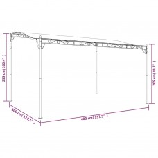 Nojume, antracītpelēka, 4x3 m, 180 g/m², audums un tērauds