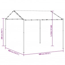 Nojume, antracītpelēka, 4x4 m, tērauds un audums