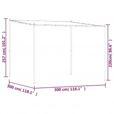 Nojume, balta, 3x3 m, 180 g/m², audums un tērauds