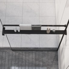 Plaukts dušas sienai, melns, 80 cm, alumīnijs