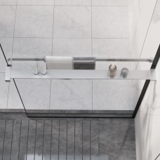 Plaukts dušas sienai, hroma krāsā, 80 cm, alumīnijs