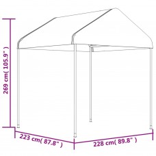 Nojume ar jumtu, balta, 2,28x2,23x2,69 m, polietilēns