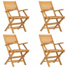 Saliekami dārza krēsli, 4 gab., 55x62x90 cm, masīvs tīkkoks