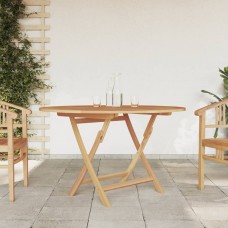 Salokāms dārza galds, ø 110x75 cm, masīvs tīkkoks
