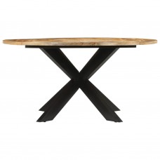 Virtuves galds, ø150x76 cm, neapstrādāts mango masīvkoks