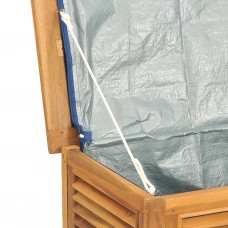 Dārza uzglabāšanas kaste ar maisu, 114x50x58 cm, masīvs tīkkoks