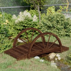 Dārza tiltiņš, pusrata dizains, 99x50x38 cm, egles masīvkoks