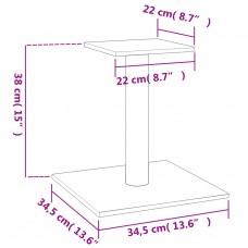 Nagu asināšanas stabs ar platformu, tumši pelēks, 38 cm