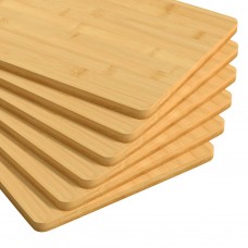 Brokastu šķīvji, 6 gab., 35x23x0,8 cm, bambuss