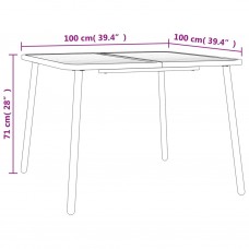Dārza galds, antracītpelēks, 100x100x71 cm, tērauds