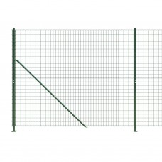 Stiepļu žogs ar atloku, zaļš, 2,2x10 m