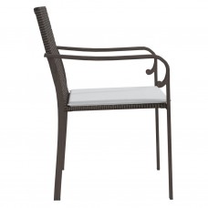 Dārza krēsli ar matračiem, 56x59x84 cm, pe rotangpalma, brūni