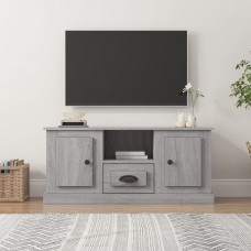 Tv skapītis, pelēka ozolkoka, 100x35,5x45 cm, inženierijas koks