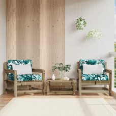 Dārza krēsli ar matračiem, 2 gab., impregnēts priedes koks