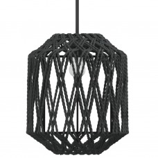 Lampas abažūrs, melns, ø23x28 cm, dzelzs un papīrs