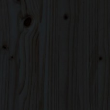 Sauļošanās zvilnis, melns, 199,5x60x74 cm, priedes masīvkoks