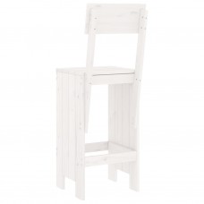 Bāra krēsli, 2 gab., 40x48,5x115,5 cm, priedes masīvkoks, balti