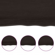 Sienas plaukts, tumši brūns, 180x50x(2-6) cm, ozola masīvkoks