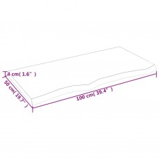 Vannasistabas letes virsma 100x50x(2-4)cm apstrādāts masīvkoks