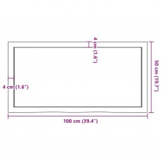 Vannasistabas letes virsma 100x50x(2-4)cm apstrādāts masīvkoks