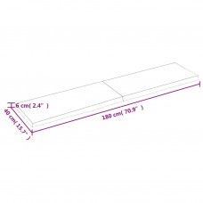 Vannasistabas letes virsma 180x40x(2-6)cm apstrādāts masīvkoks