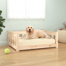 Suņu gulta, 75,5x55,5x28 cm, priedes masīvkoks