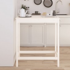 Bāra galds, balts, 100x50x110 cm, priedes masīvkoks