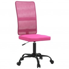 Biroja krēsls, regulējams augstums, rozā, sietveida audums