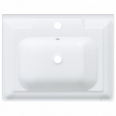 Vannasistabas izlietne, balta, 61x48x23 cm, taisnstūra